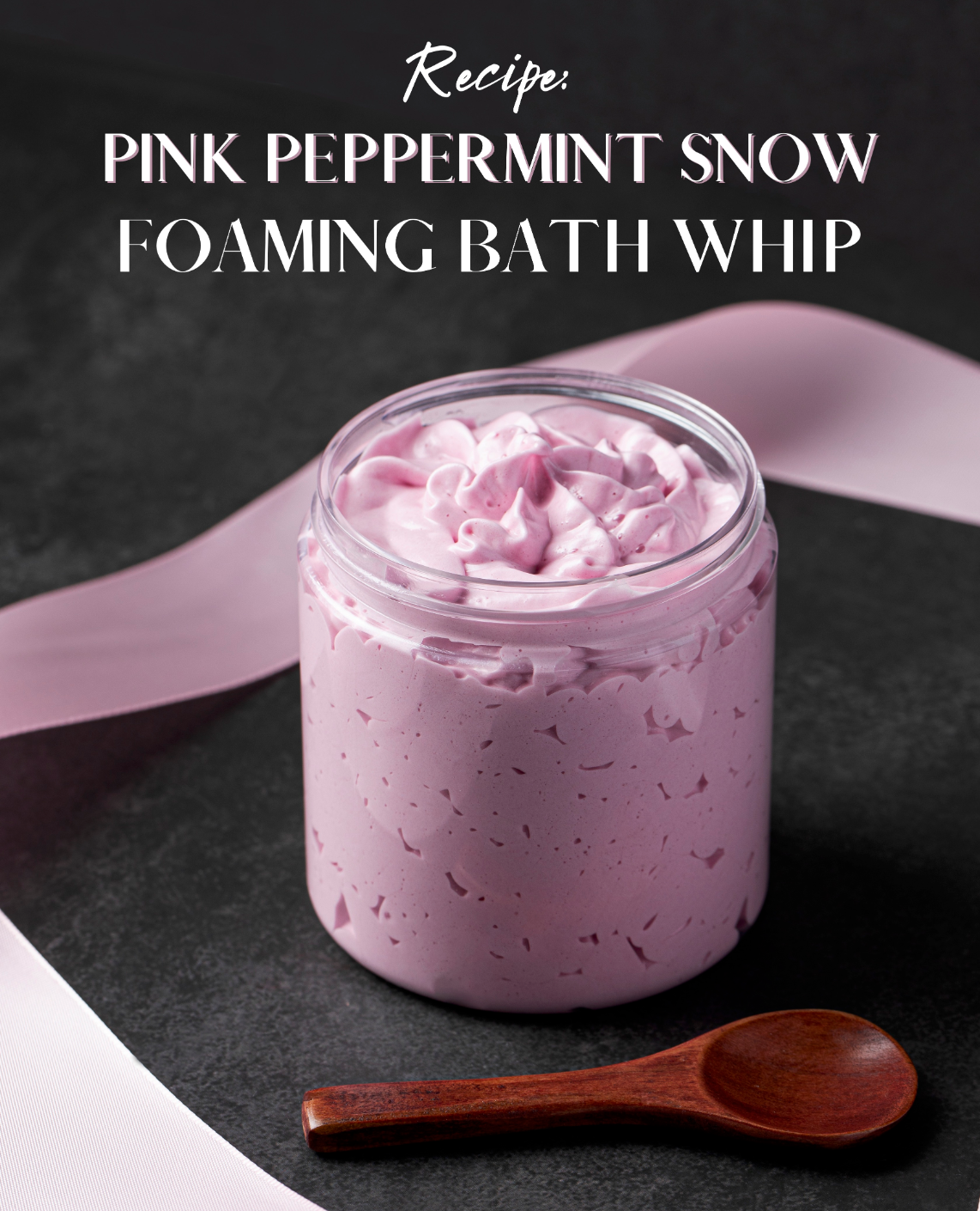pink peppermint snow foaming bath whip