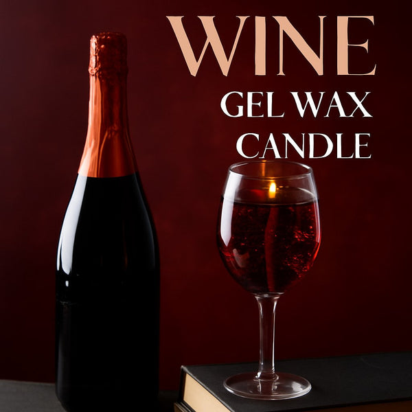 Vela de cera de gel con forma de copa de vino
