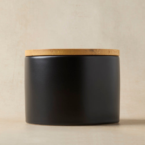 Black Ceramic Candle Jar - 16 oz - Zoom Media 5