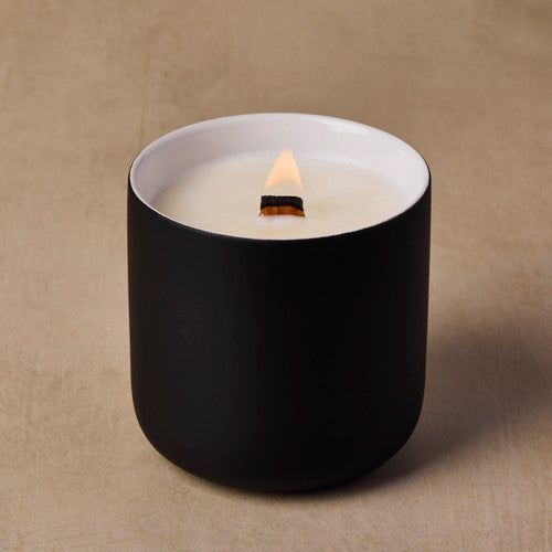 Black Ceramic Candle Jar - 12 oz - Zoom Media 2