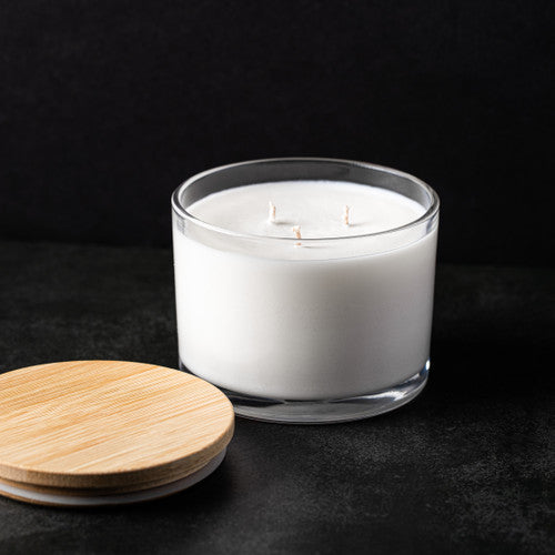 Clear 3-Wick Cylinder Candle Jar - 17 oz - Zoom Media 2