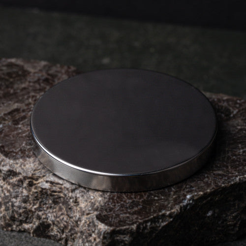 Flat Metal Candle Jar Lid - Silver - Zoom Media 1