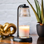 Fluted Glass Black Candle Warmer Lamp - Zoom Thumbnail Media 1