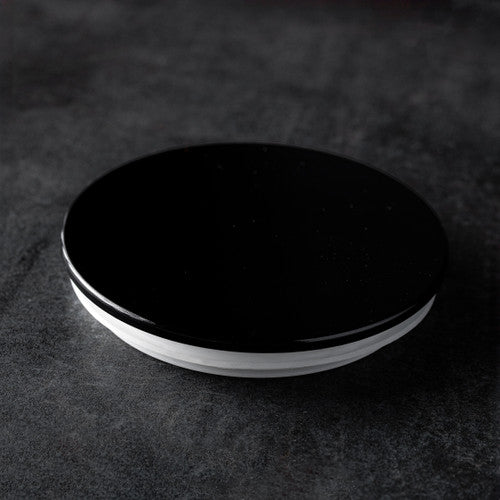 Metallic Slim Candle Jar Lid - Black - Zoom Media 1