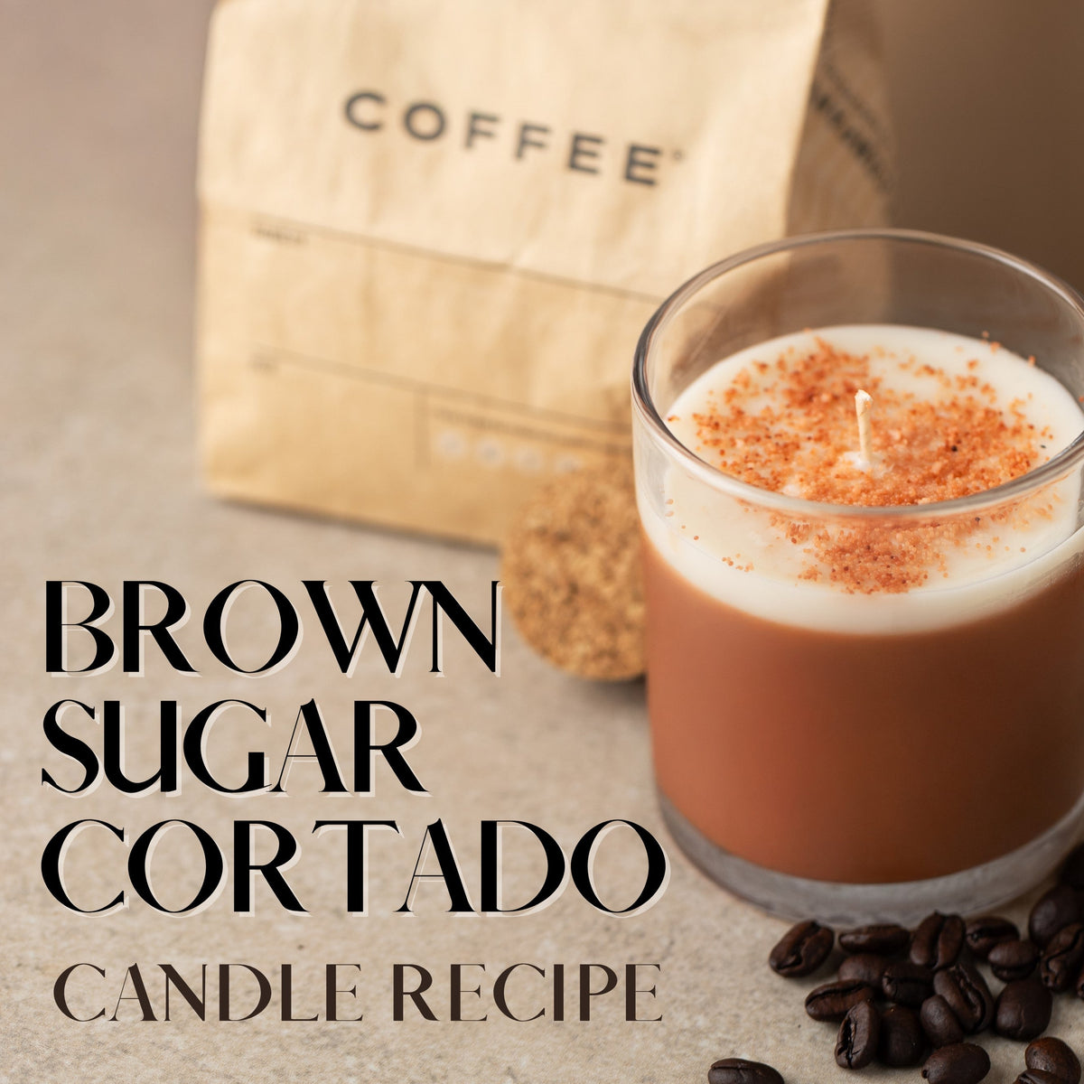 brown sugar cortado coffee candle recipe