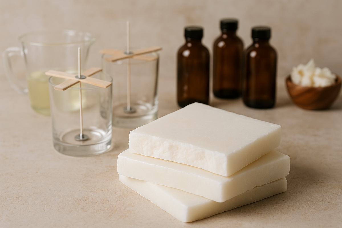 slabs of coconut wax and candle making supplier