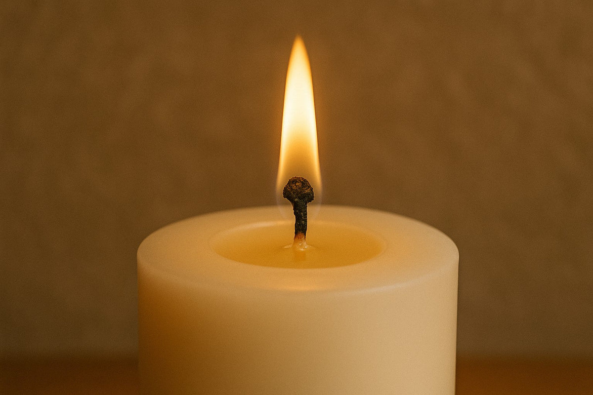 a candle that it mushrooming