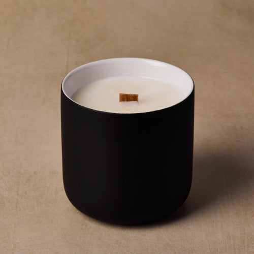 Black Ceramic Candle Jar - 12 oz - Zoom Media 1