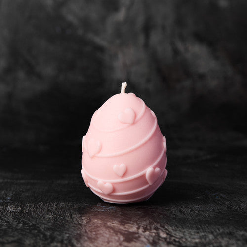 Egg Silicone Mold with Hearts and Swirly Lines - 3D - Zoom Media 1
