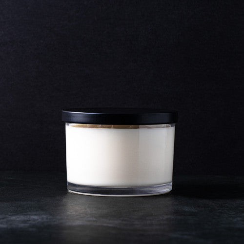 Flat Metal 3-Wick Candle Jar Lid - Black - Zoom Media 2