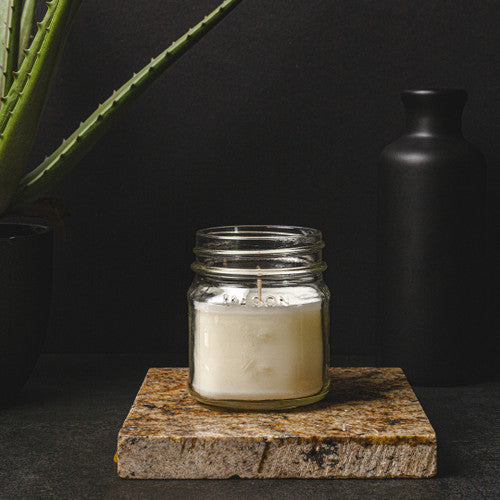 Smooth Sided Square Mason Jar - 8 oz - Zoom Media 1