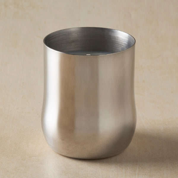 Stainless Steel Candle Holder - Silver - Zoom Media 1