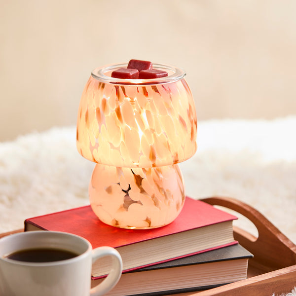Mushroom Art Glass Warmer - Zoom Media 1