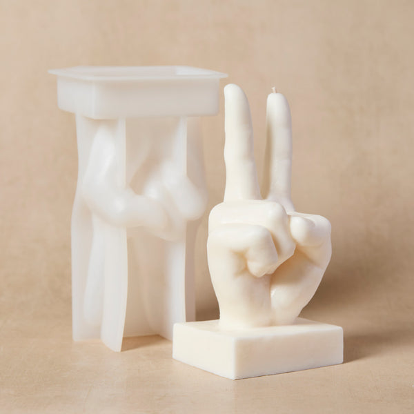 Peace Hand Silicone Mold - Zoom Media 2