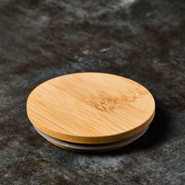 Bamboo Lid - 12 oz Ceramic Jar - Zoom Media 4