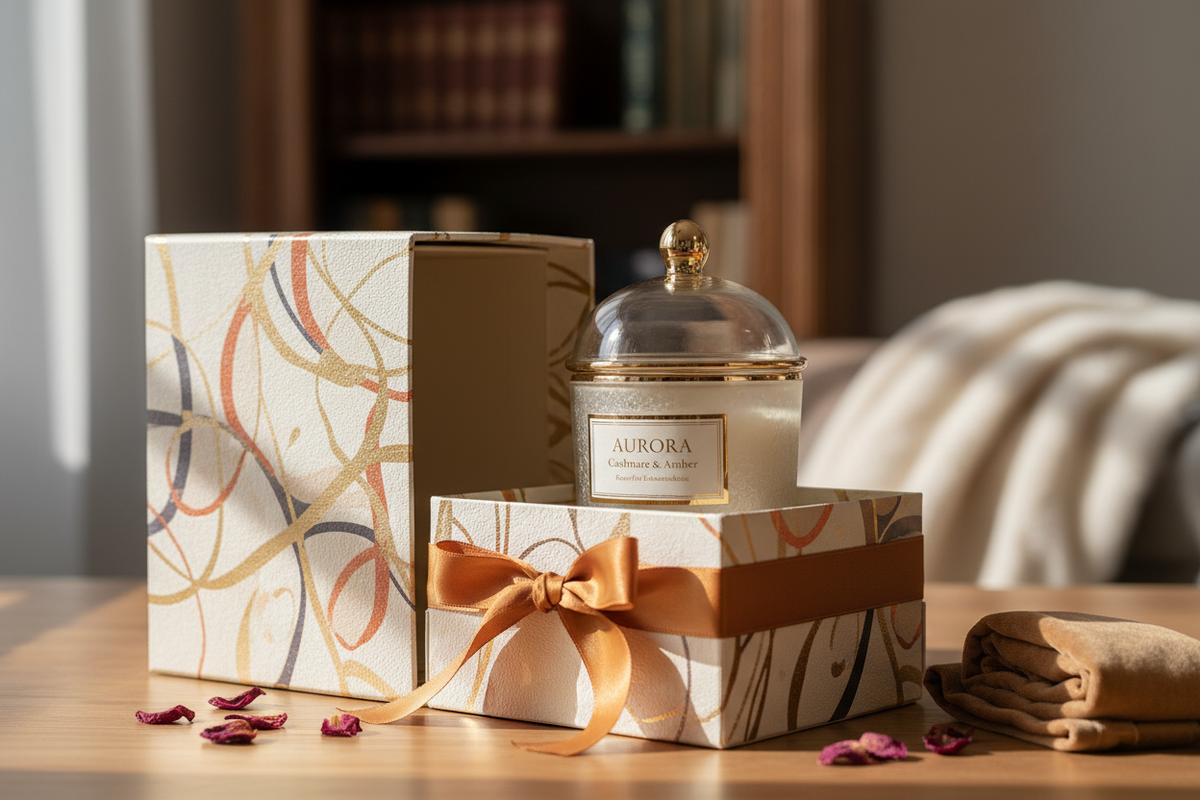Candle in packaging