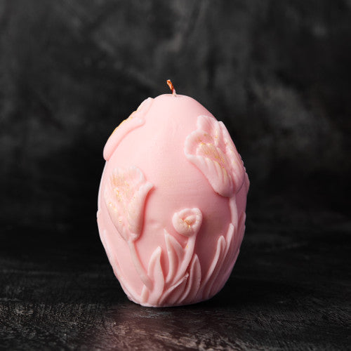 Egg Shape Silicone Mold with Tulips - 3D - Zoom Media 1